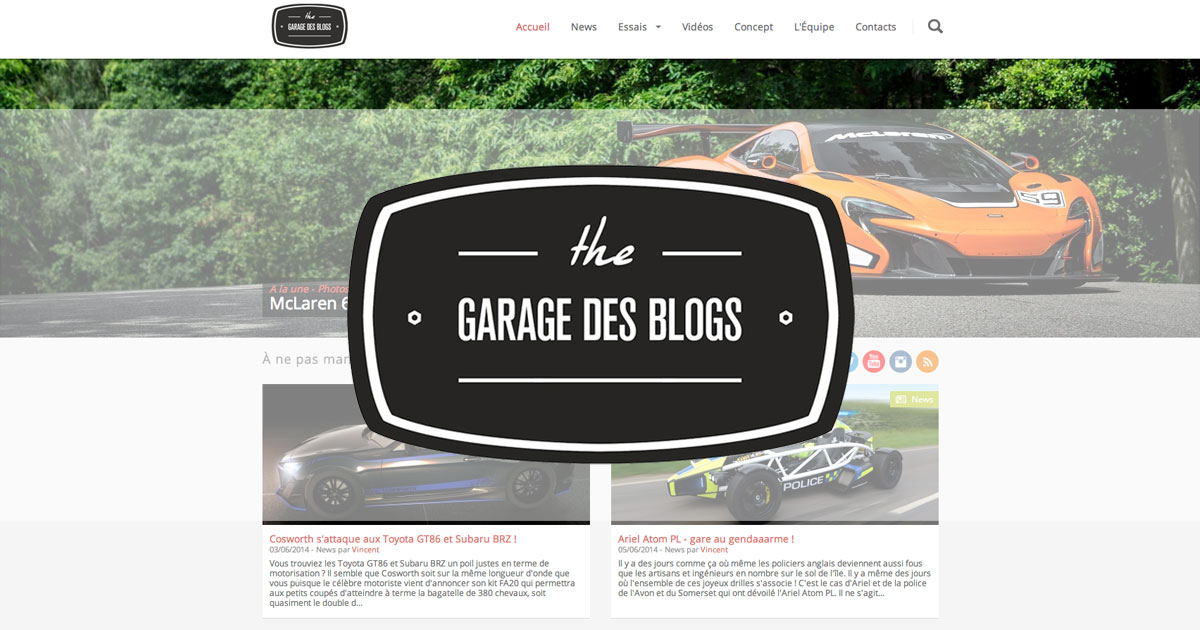 Garage des Blogs, montez à bord des plus belles voitures de sport