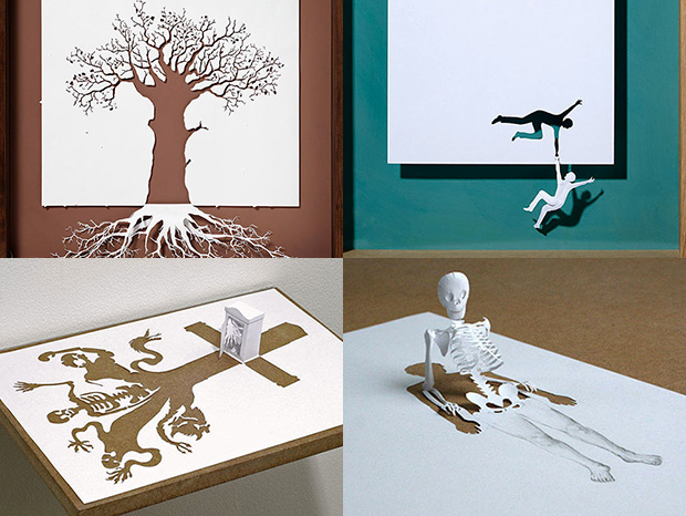 sculpture-papier-decoupe-dans-une-seule-feuille-imagealaune