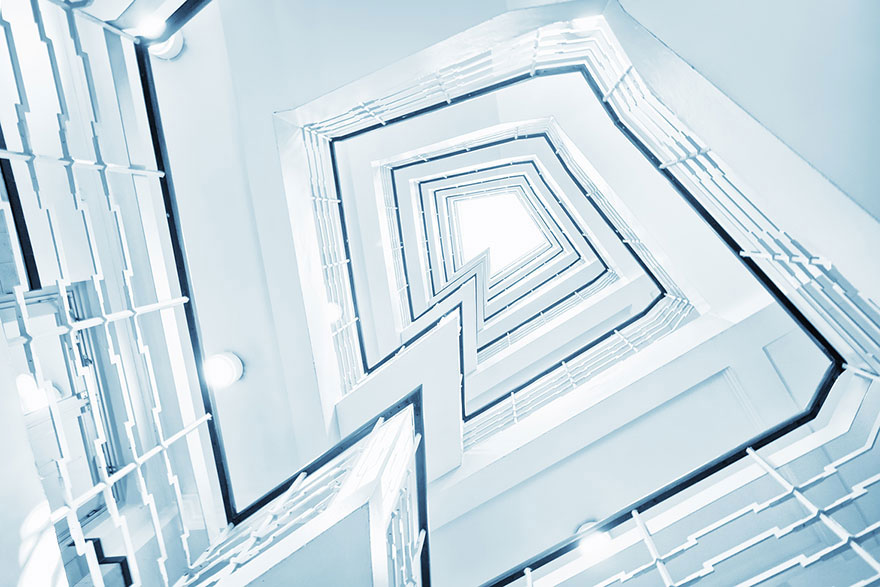 escalier-verre