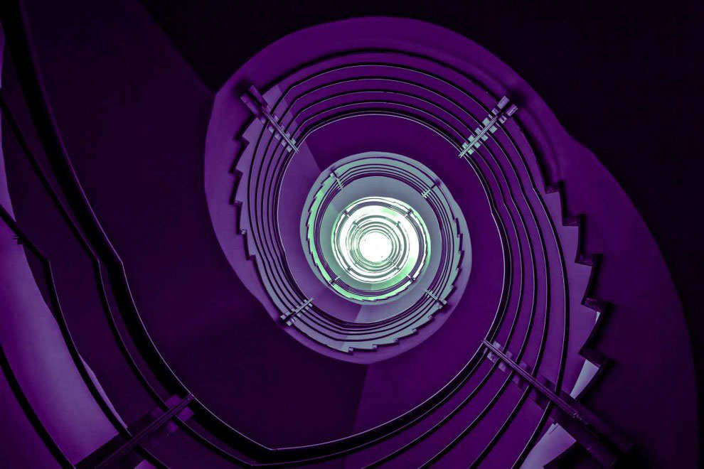 escalier-violet
