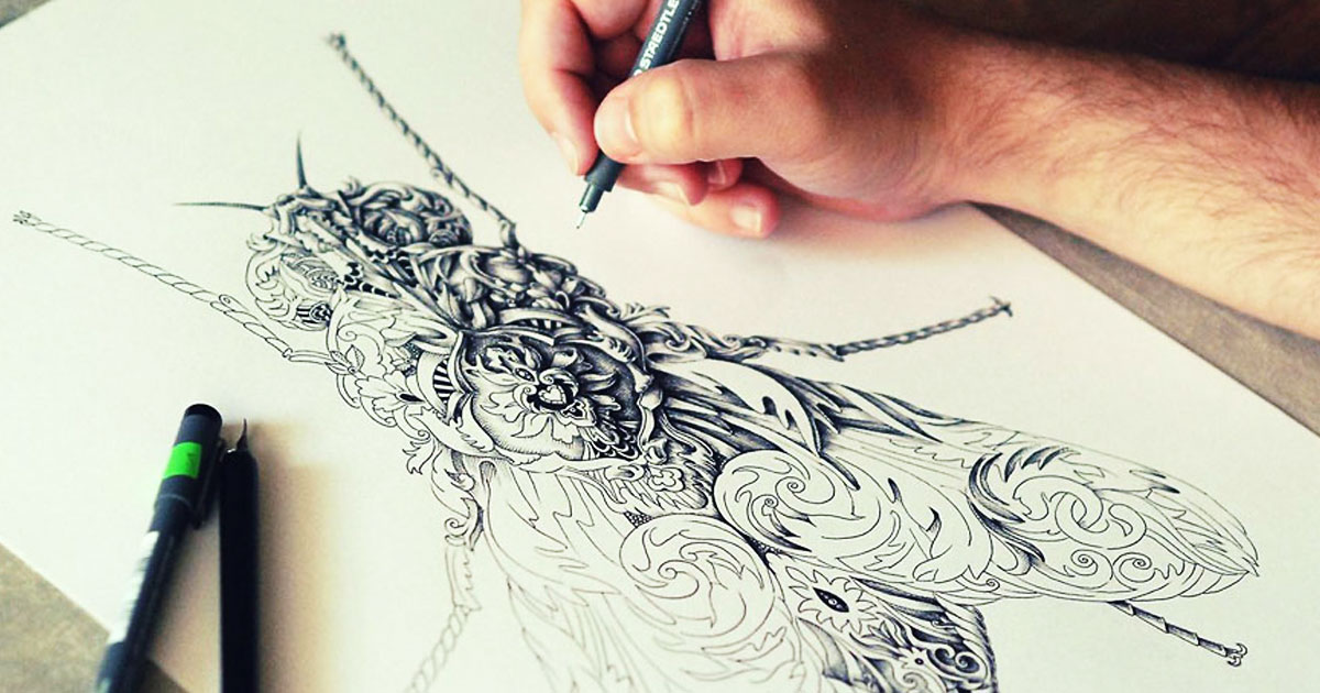 dessin-insectes-une