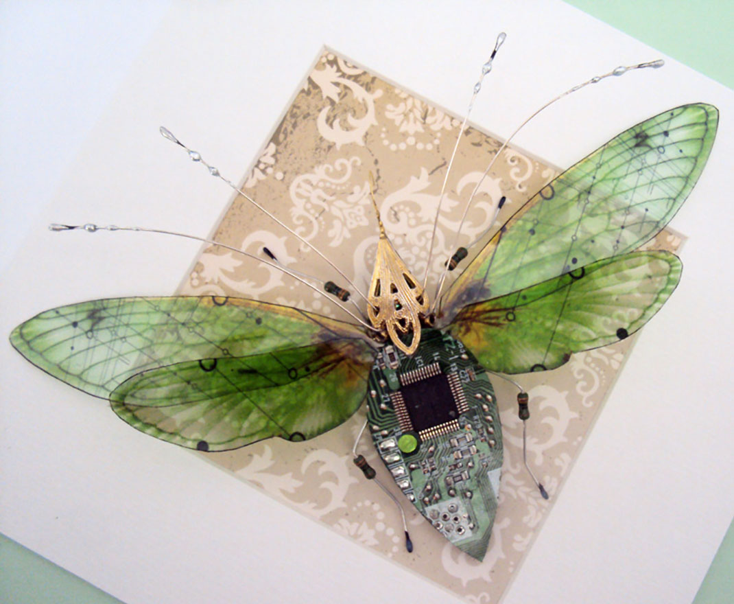 papillon-vert-composants-electronique-socle-julie-alice-chappell